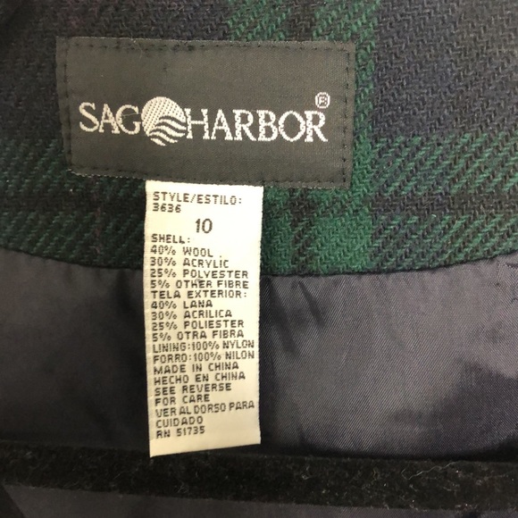 Vintage Plaid Wool Duster Dress Vest - Picture 7 of 8